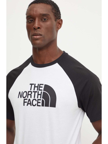 Тениска The North Face Raglan Easy Tee в бяло с принт NF0A8A6EFN41