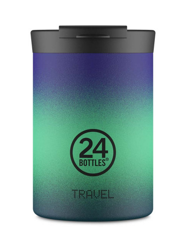 Термочаша 24bottles Travel Tumbler 350ml Borealis в зелено Travel.Tumb.350.Boreal