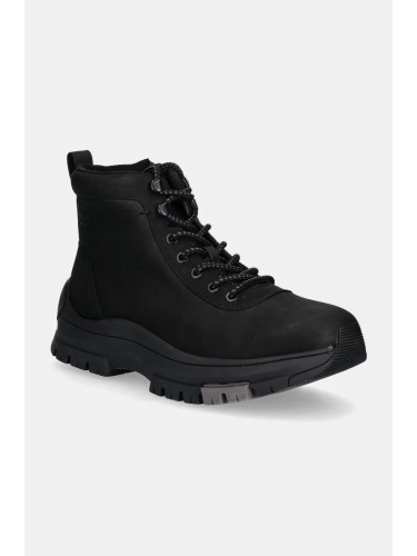 Кожени туристически обувки Calvin Klein Jeans HYBRID WP BOOT LACEUP REBELLIOUS в черно YM0YM01077