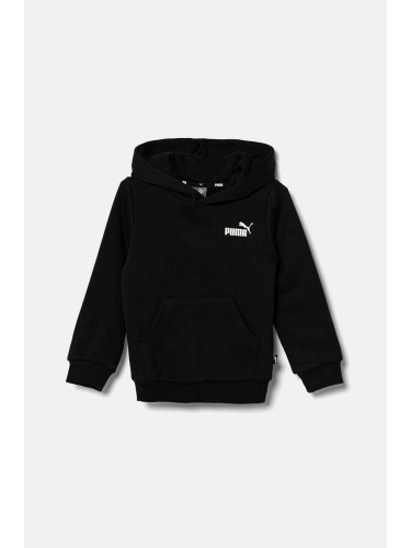 Детски суичър Puma ESS Small Logo Hoodie FL B в черно с качулка с принт