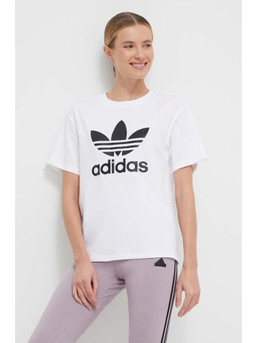 Тениска adidas Originals в бежово