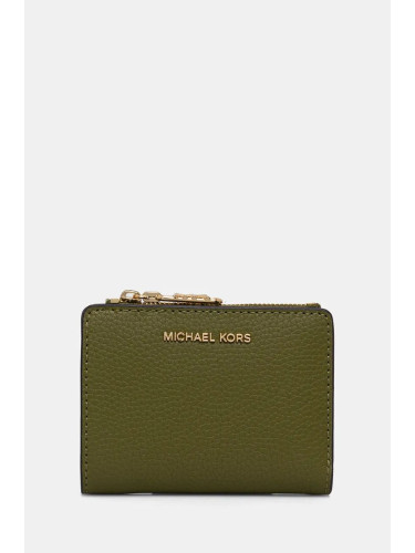 Кожен портфейл MICHAEL Michael Kors дамски в зелено 32S4G8ED7L