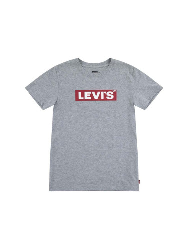 Детска тениска Levi's BOXTAB TEE в сиво с принт 9EJ764