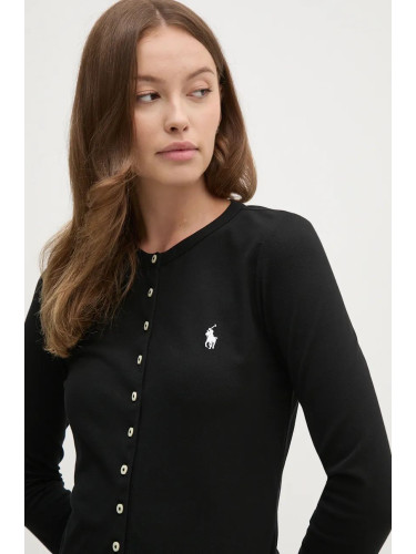 Блуза с дълги ръкави Polo Ralph Lauren в черно 211941175