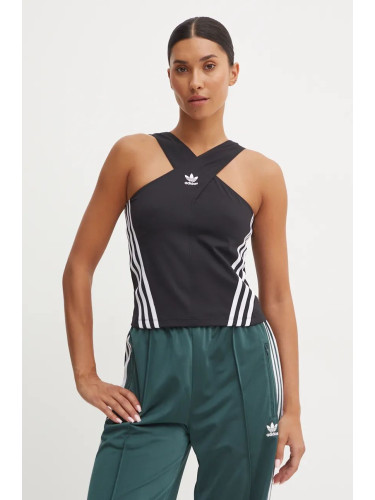 Блуза adidas Originals Tank в черно с десен JM9258