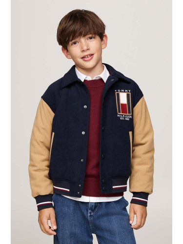 Детско яке бомбър Tommy Hilfiger в бежово KB0KB09403