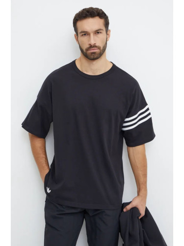 Памучна тениска adidas Originals Neuclassics Tee в черно с апликация IW0972