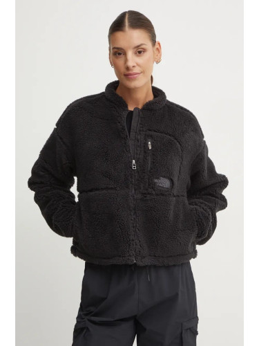 Поларен суичър The North Face SPORTY STREET в черно с изчистен дизайн NF0A88ZBJK31