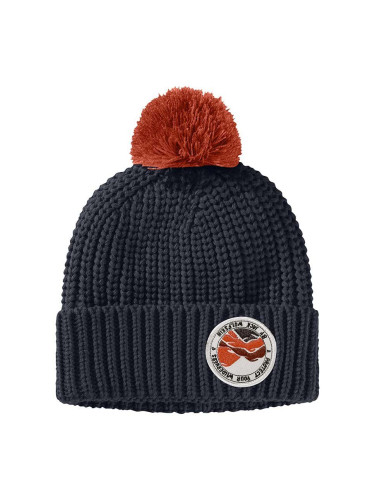 Детска шапка Jack Wolfskin POMPOM BADGE в тъмносиньо