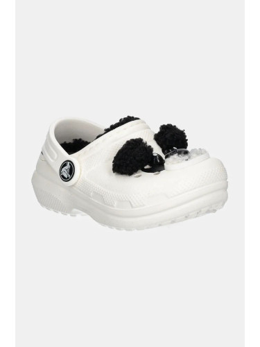 Детски чехли Crocs CLASSIC LINED IAM PANDA BEAR CLOG в бежово 210395