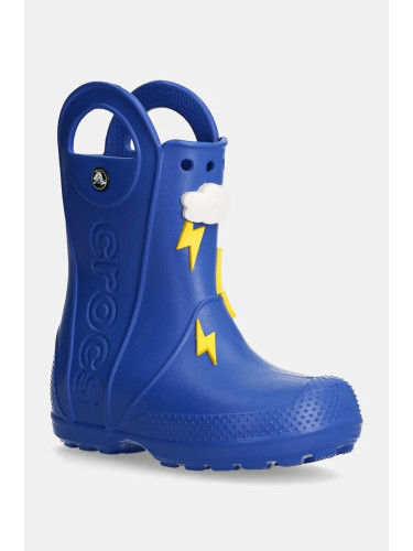 Детски гумени ботуши Crocs HANDLE IT LIGHTNING BOLT RAIN BOOT в тъмносиньо 210027