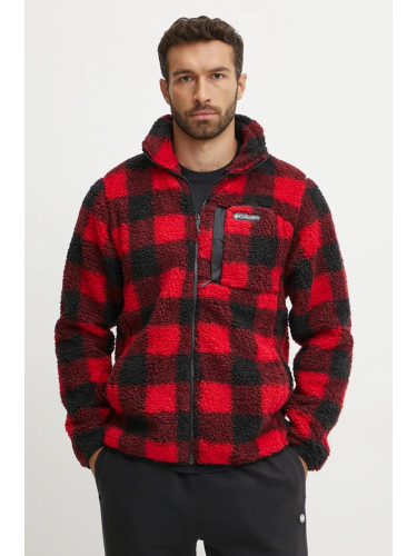 Яке Columbia Winter Pass Printed Fleece в червено преходен модел с уголемена кройка 2097841