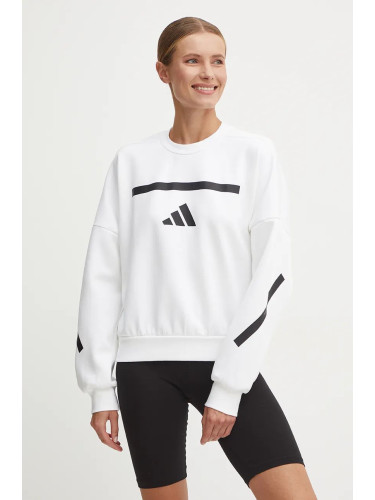 Суичър adidas ZNE в бяло с принт JI7554