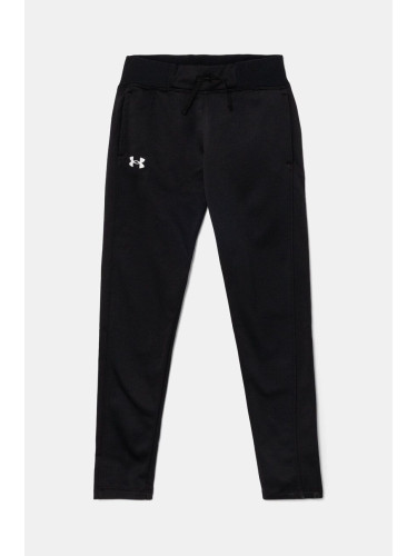 Детски спортен панталон Under Armour Fleece Pants в черно с изчистен дизайн 1356489