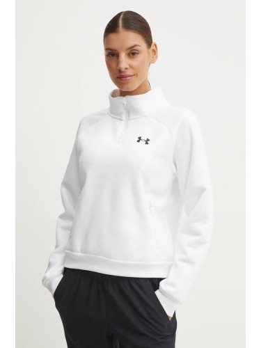 Суичър Under Armour Armour Fleece Pro в бяло с изчистен дизайн 1386505