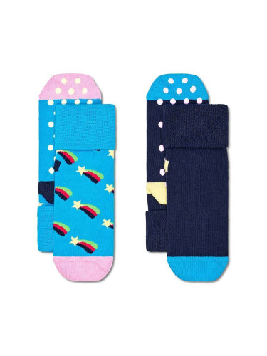 Детски чорапи Happy Socks Kids Antislip 2-Pack Shooting Star Socks (2 чифта) в синьо P001481