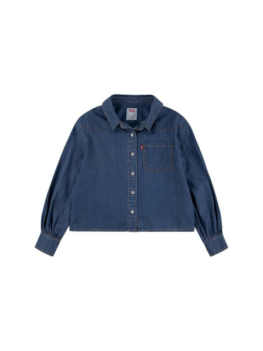 Детска дънкова риза Levi's L/S WESTERN DENIM SHIRT в синьо 4EL063