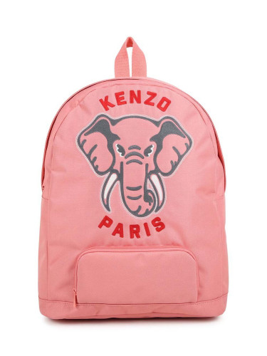 Детска раница Kenzo Kids в розово голям размер с принт K60603.G