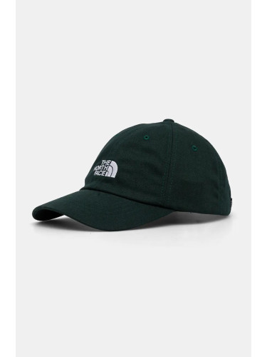 Шапка с козирка The North Face Norm Hat в зелено с изчистен дизайн NF0A7WHO1KI1