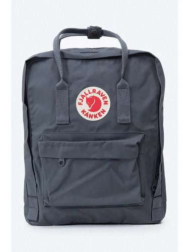 Раница Fjallraven Kanken F23510 46 в сиво голям размер с изчистен дизайн