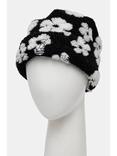 Шапка Kangol FLORAL FLEECE в черно от плътен трикотаж K5421.BW016