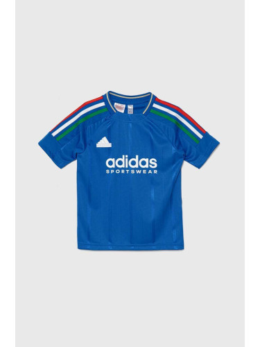 Детска тениска adidas J NP TEE в синьо с десен IW0888