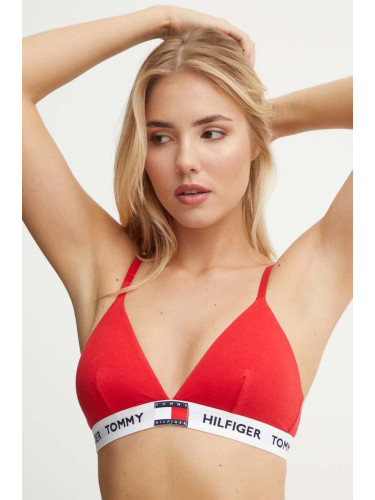 Сутиен Tommy Hilfiger в червено с изчистен дизайн UW0UW05607