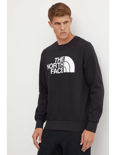 Суичър The North Face Easy Crew в черно с принт NF0A89FGJK31