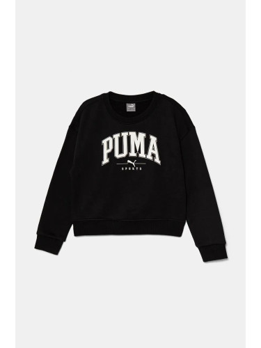 Детски суичър Puma SQUAD Crew в черно с принт 681763