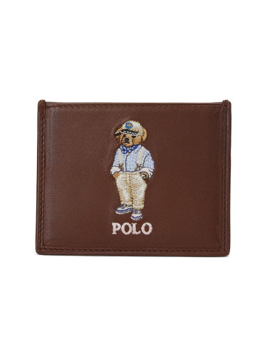 Кожен портфейл Polo Ralph Lauren мъжки в кафяво 405952097