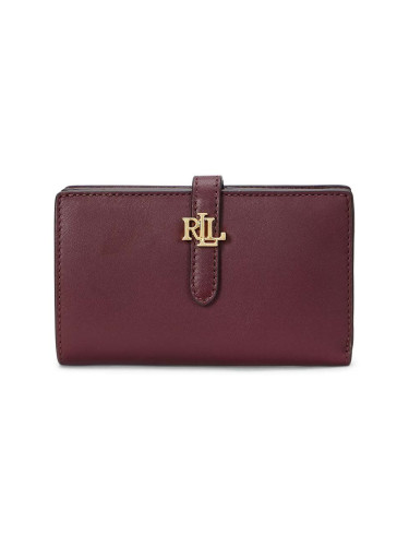 Кожен портфейл Lauren Ralph Lauren дамски в бордо 432915358