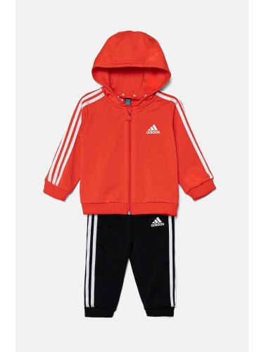 Бебешки анцуг adidas I 3S SHINY TS в червено IZ4991