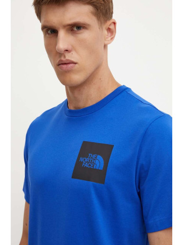 Тениска The North Face Fine Tee в синьо с принт NF0A8A6MEF11