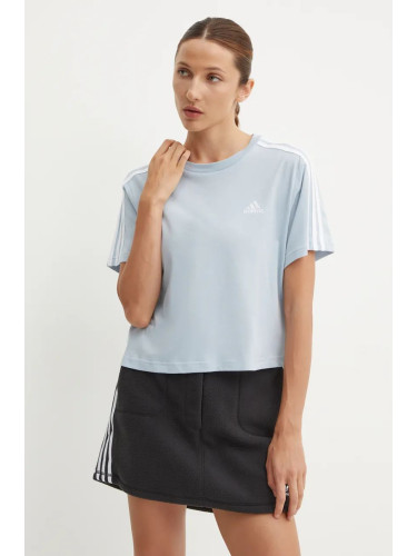 Памучна тениска adidas Essentials в синьо IS1568