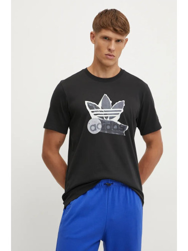 Тениска adidas Originals в черно с принт IZ2588