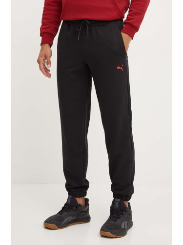 Спортен панталон Puma F1 ESS Sweatpants в черно с принт 625729