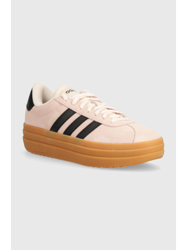 Велурени маратонки adidas Vl Court Bold в розово JI2910