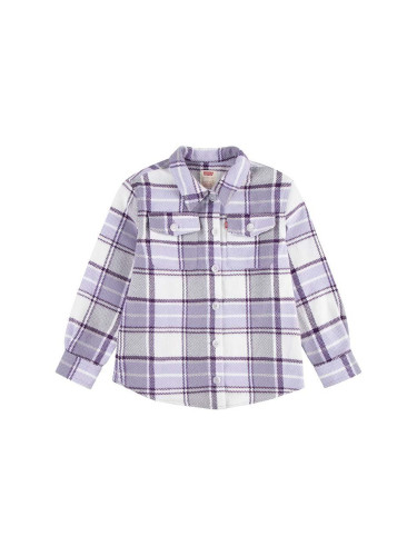 Детско яке Levi's OVERSIZED PLAID SHACKET в лилаво 3EL410