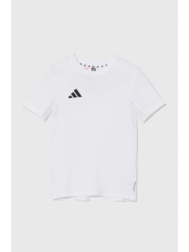 Детска тениска adidas J TEAM TEE в бяло с изчистен дизайн IT5056