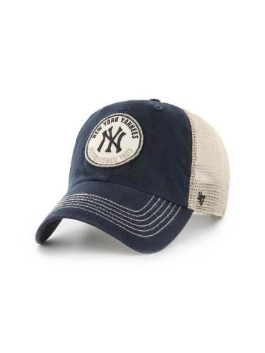 Шапка с козирка 47 brand MLB New York Yankees в черно с апликация B-PITSC17BXP-VB