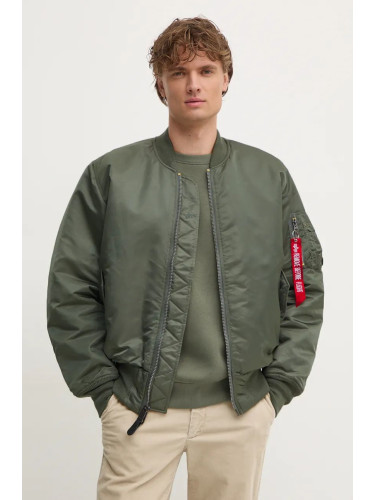 Яке бомбър Alpha Industries в зелено зимен модел