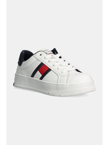 Детски маратонки Tommy Hilfiger в бяло T3X9-33637