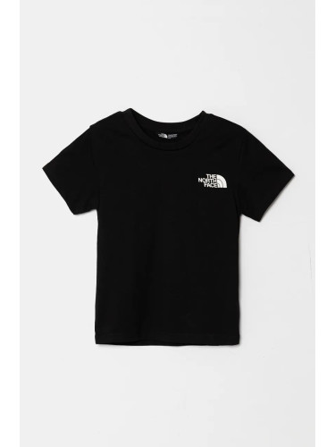 Детска тениска The North Face TEEN S/S SIMPLE DOME TEE в черно с принт NF0A8DRPJK31