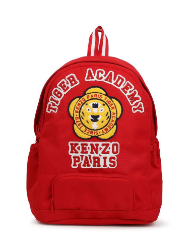 Детска раница Kenzo Kids в червено малък размер с апликация K60617