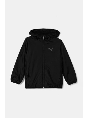 Детско яке Puma Fleece Line Windbreaker в черно 626503