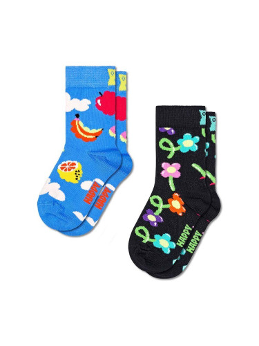 Детски чорапи Happy Socks Kids 2-Pack Cloudy Fruit Socks (2 чифта) в синьо P001473