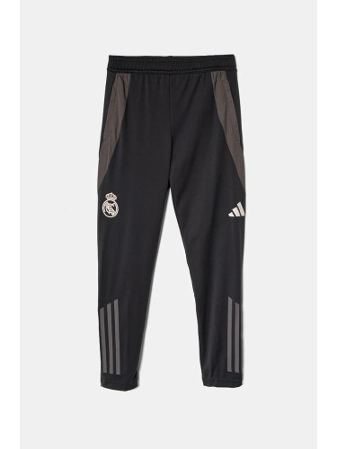 Детски спортен панталон adidas Performance REAL EU TR PNTY в сиво с десен IT5127