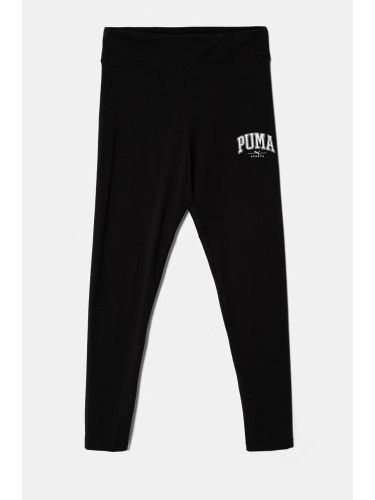 Детски клин Puma SQUAD High-Waist Leggings G Bl в черно с принт 681782