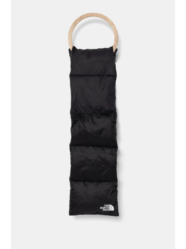 Пухен шал The North Face Nuptse Scarf в черно с изчистен дизайн NF0A8A39KX71