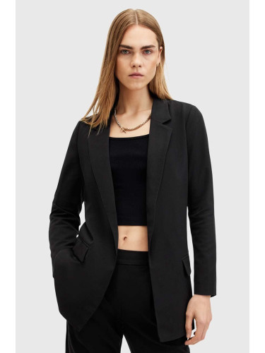 Сако AllSaints ALEIDA TRI BLAZER в черно без закопчаване с изчистен дизайн W008QZ